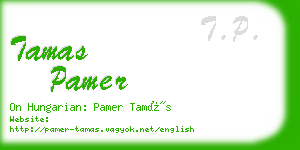 tamas pamer business card